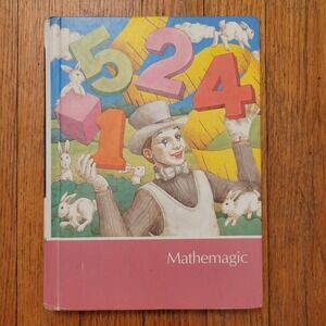 World Book Childcraft 1989 Mathemagic Vol 13 Hardcover Pink Blue MATHEMAGIC